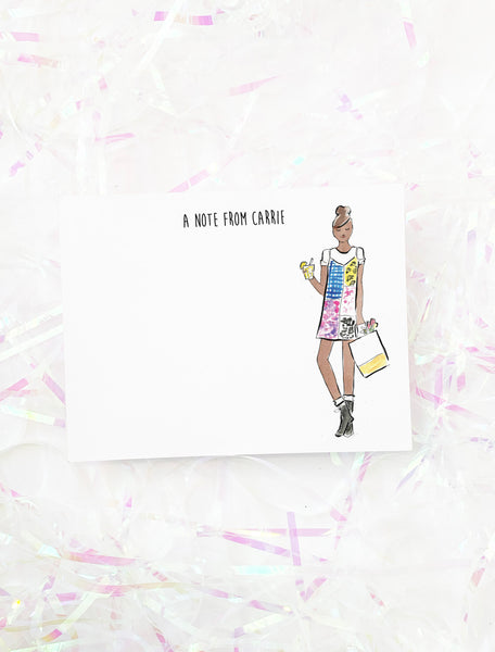 Slip Dress Girl Personalized Stationery Desk Set