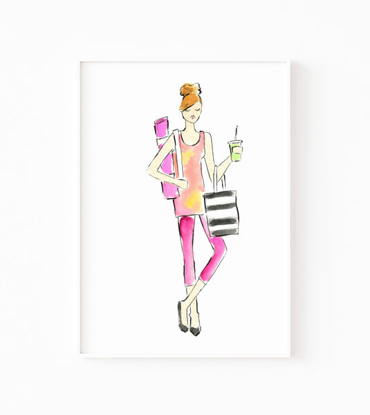 Workout Girl Art Print