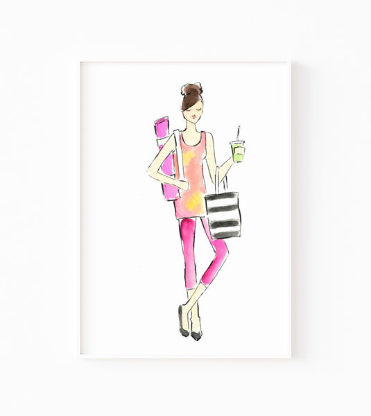 Workout Girl Art Print