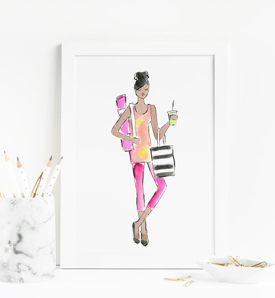 Workout Girl Art Print