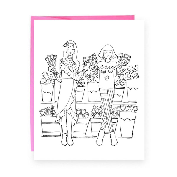 Friendship Coloring Greeting Card Collection (Ready to Ship)