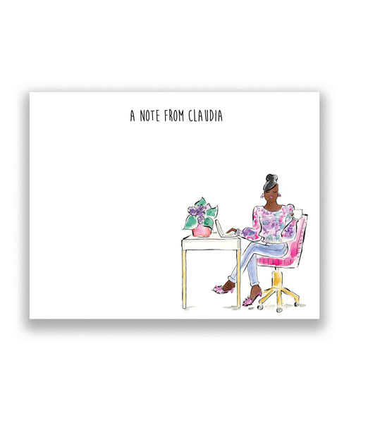 WFH Girl Boss Personalized Stationery
