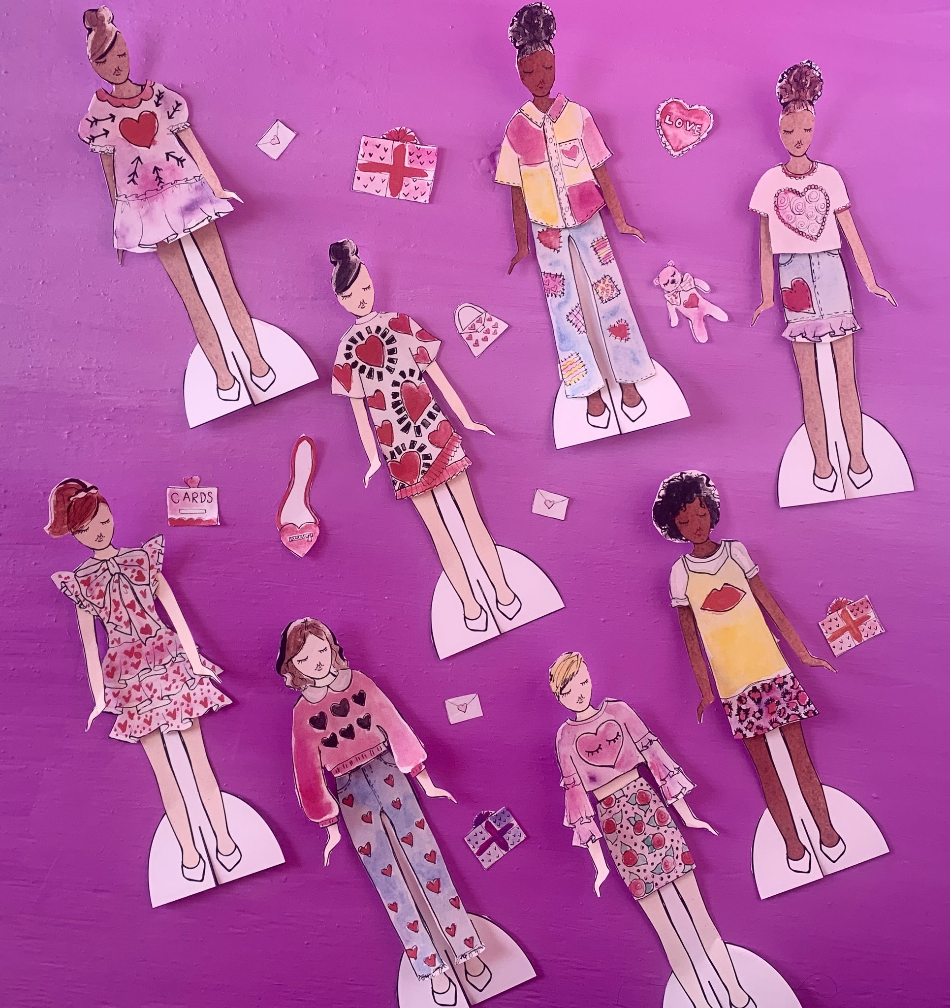LOVE Printable Paper Dolls | Digital Download