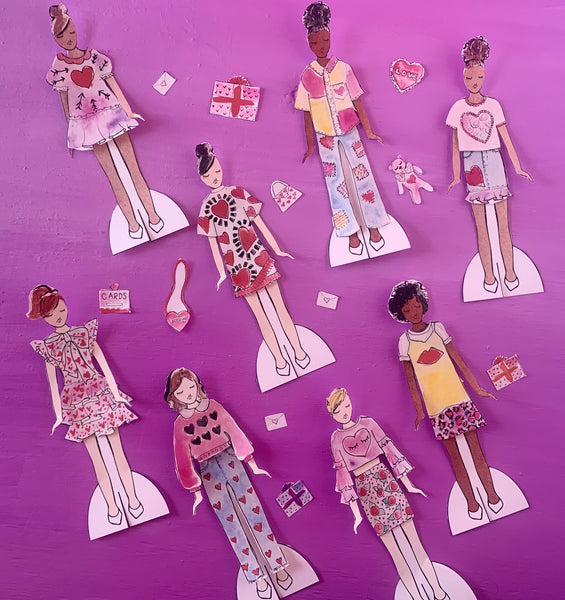 LOVE Printable Paper Dolls | Digital Download