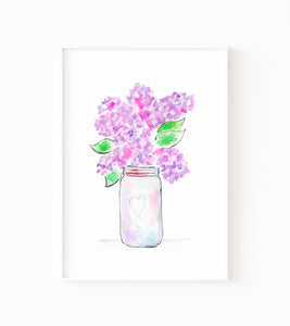 Lilac Watercolor Art Print