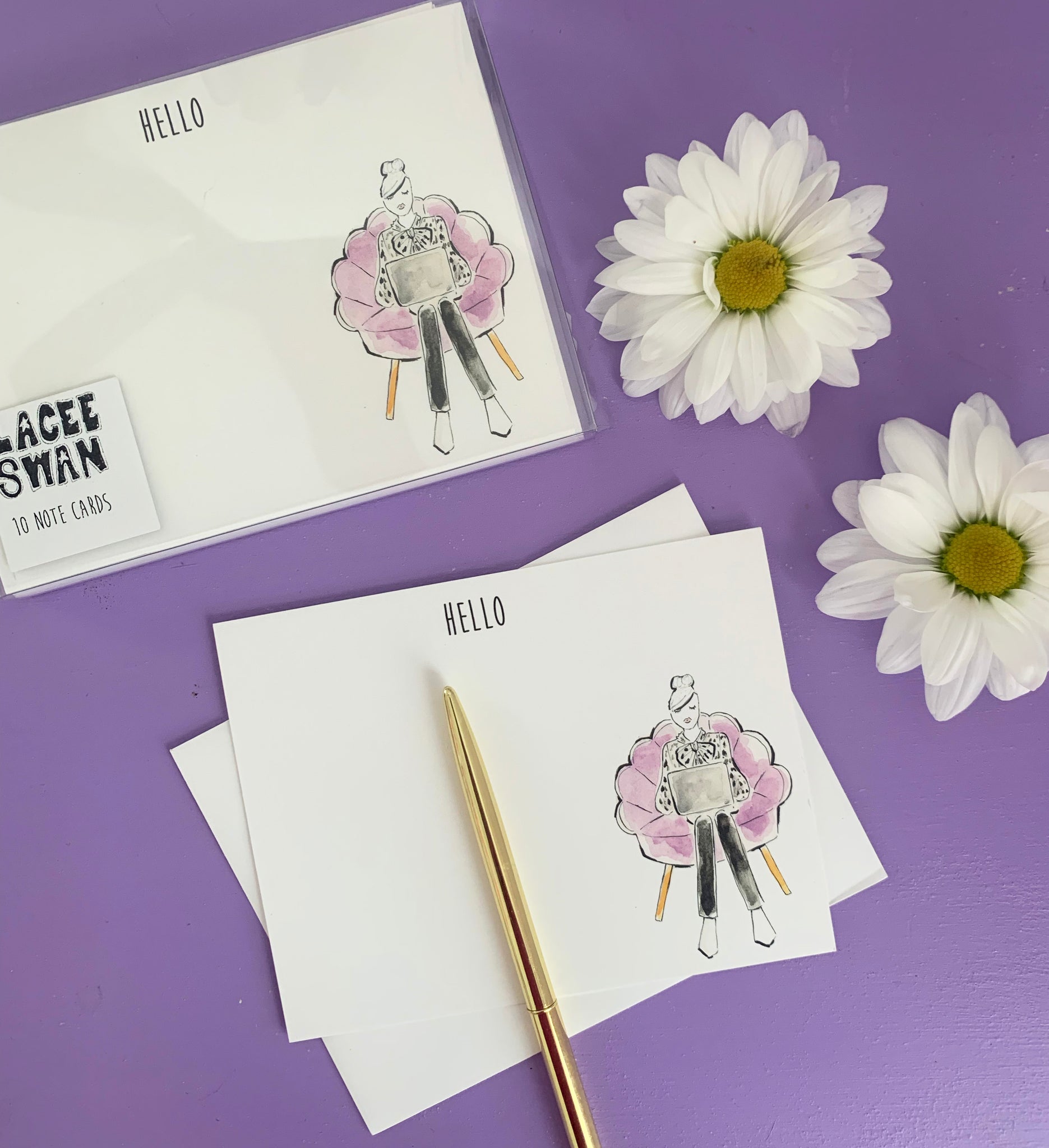 Hello Note Card Set (Ready To Ship)