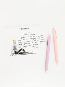 Mat Work Out Girl Personalized Stationery