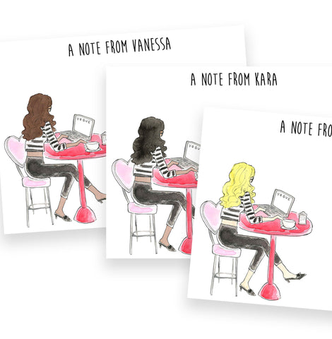 Cafe Girl Personalized Stationery