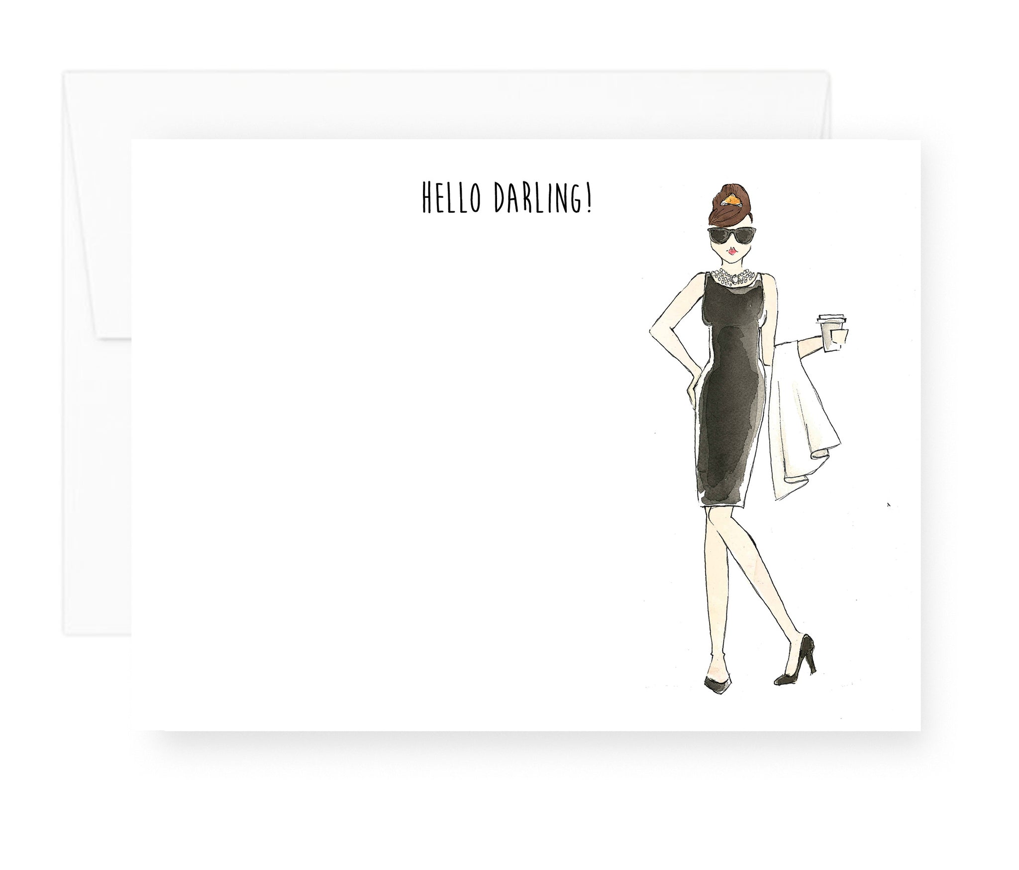WHOLESALE: Hello Darling Breakfast at Tiffany's Note Card Set
