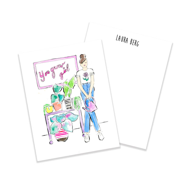 You Grow Girl Personalized Stationery